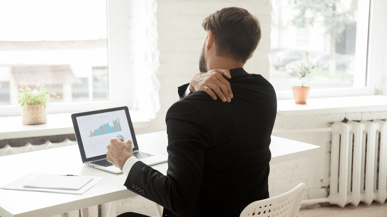 Back pain from sedentary work to computer