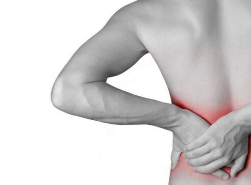 back pain with osteochondrosis